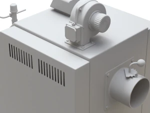 Solid Fuel Burning Boiler 3D Model