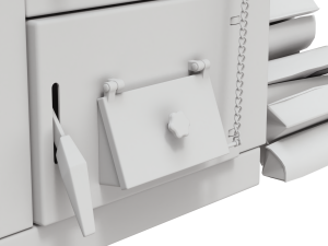 Solid Fuel Burning Boiler 3D Model
