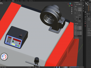 Solid Fuel Burning Boiler 3D Model