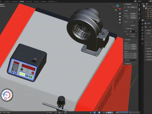 Solid Fuel Burning Boiler 3D Model