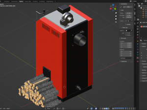 Solid Fuel Burning Boiler 3D Model