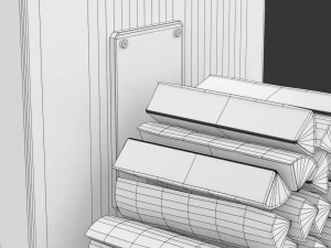 Solid Fuel Burning Boiler 3D Model
