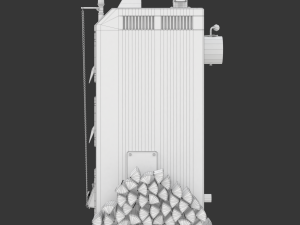 Solid Fuel Burning Boiler 3D Model
