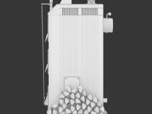 Solid Fuel Burning Boiler 3D Model