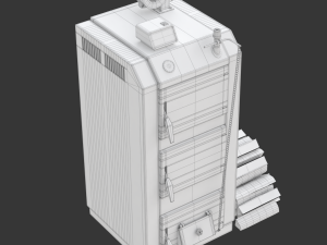 Solid Fuel Burning Boiler 3D Model