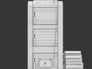 Solid Fuel Burning Boiler 3D Model