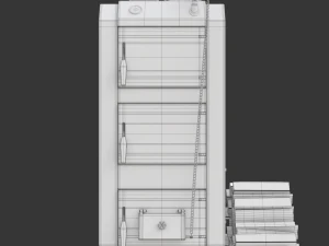 Solid Fuel Burning Boiler 3D Model