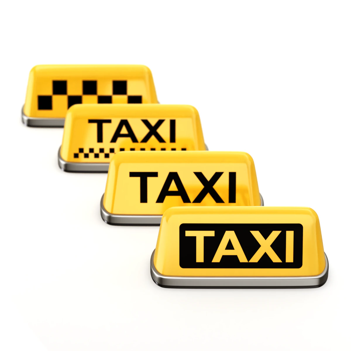 Taxi Sign Set 3D Model .c4d .max .obj .3ds .fbx .stl .blend