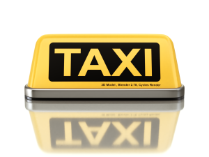 Taxi Sign Set 3D Model