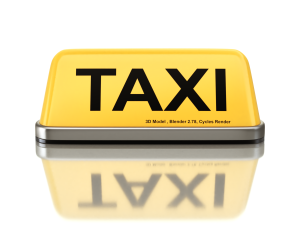 Taxi Sign Set 3D Model