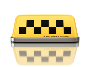 Taxi Sign Set 3D Model