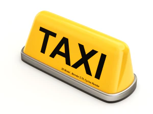 Taxi Sign Set 3D Model