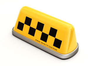 Taxi Sign Set 3D Model
