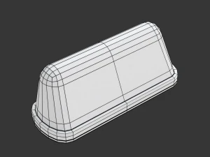 Taxi Sign Set 3D Model