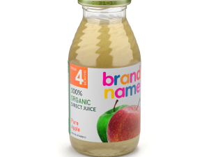 Mini Juice Glass Bottle Set 3D Model