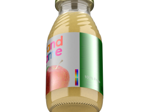 Mini Juice Glass Bottle Set 3D Model