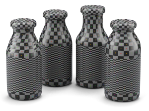 Mini Juice Glass Bottle Set 3D Model