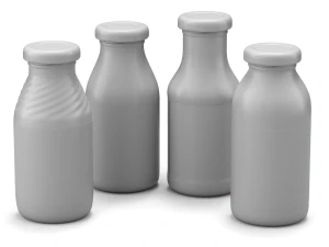 Mini Juice Glass Bottle Set 3D Model
