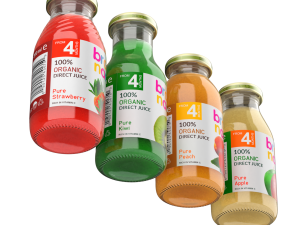 Mini Juice Glass Bottle Set 3D Model