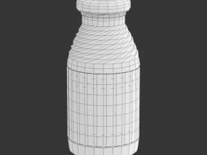 Mini Juice Glass Bottle Set 3D Model