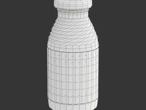 Mini Juice Glass Bottle Set 3D Model