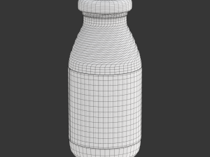 Mini Juice Glass Bottle Set 3D Model