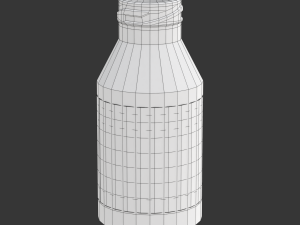 Mini Juice Glass Bottle Set 3D Model