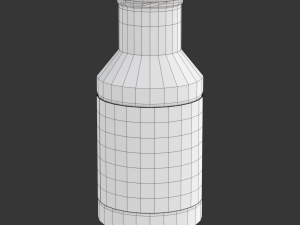 Mini Juice Glass Bottle Set 3D Model