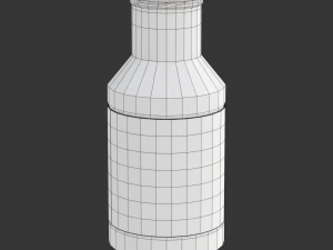 Mini Juice Glass Bottle Set 3D Model