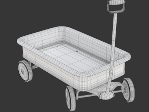 Child Wagon Toy Modèle 3D