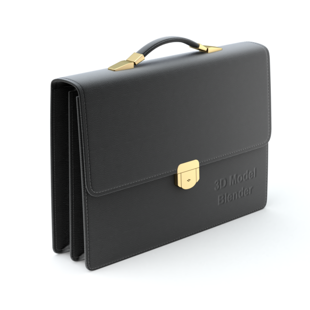 Leather Briefcase 3D-Modell .c4d .max .obj .3ds .fbx .stl .blend 