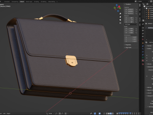 Leather Briefcase 3D-Modell