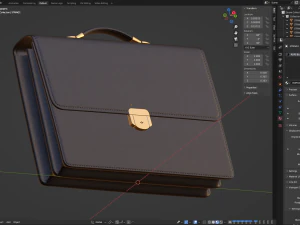 Leren aktetas 3D Model