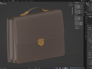 Leather Briefcase 3D-Modell