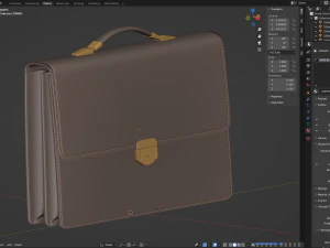 Leren aktetas 3D Model