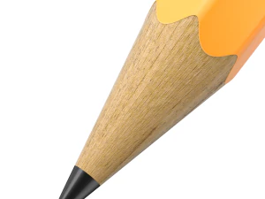 Wooden Pencil with Eraser 3D Model