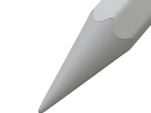 Wooden Pencil with Eraser 3D Model