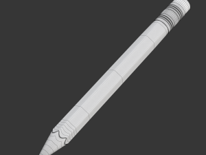 Wooden Pencil with Eraser Modèle 3D