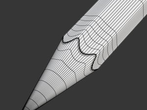 Wooden Pencil with Eraser Modèle 3D