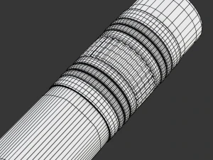 Wooden Pencil with Eraser 3D Model