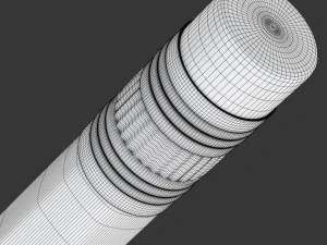 Wooden Pencil with Eraser 3D Model