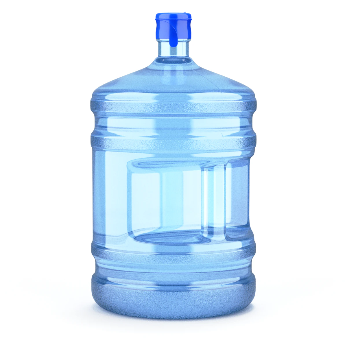 Dispenser Water Bottle with Cap and Handle 3D Model .c4d .max .obj .3ds .fbx .stl .blend