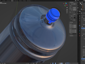 Dispenser Water Bottle with Cap and Handle 3D Model