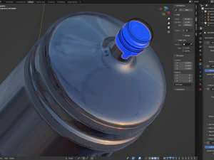 Dispenser Water Bottle with Cap and Handle 3D Model