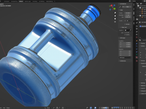 Dispenser Water Bottle with Cap and Handle 3D Model