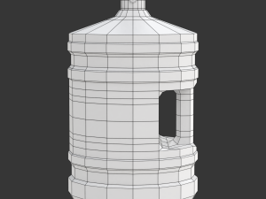 Dispenser Water Bottle with Cap and Handle 3D Model