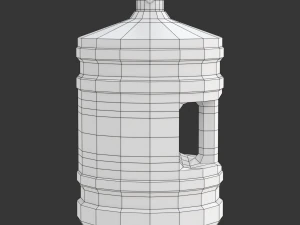 Dispenser Water Bottle with Cap and Handle 3D Model