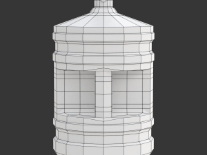Dispenser Water Bottle with Cap and Handle 3D Model