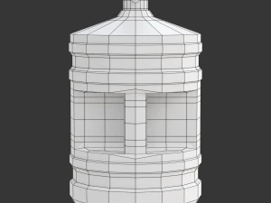 Dispenser Water Bottle with Cap and Handle 3D Model