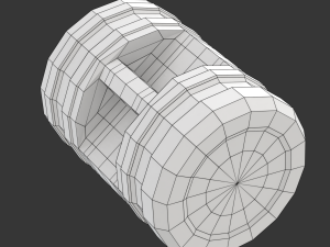 Dispenser Water Bottle with Cap and Handle 3D Model